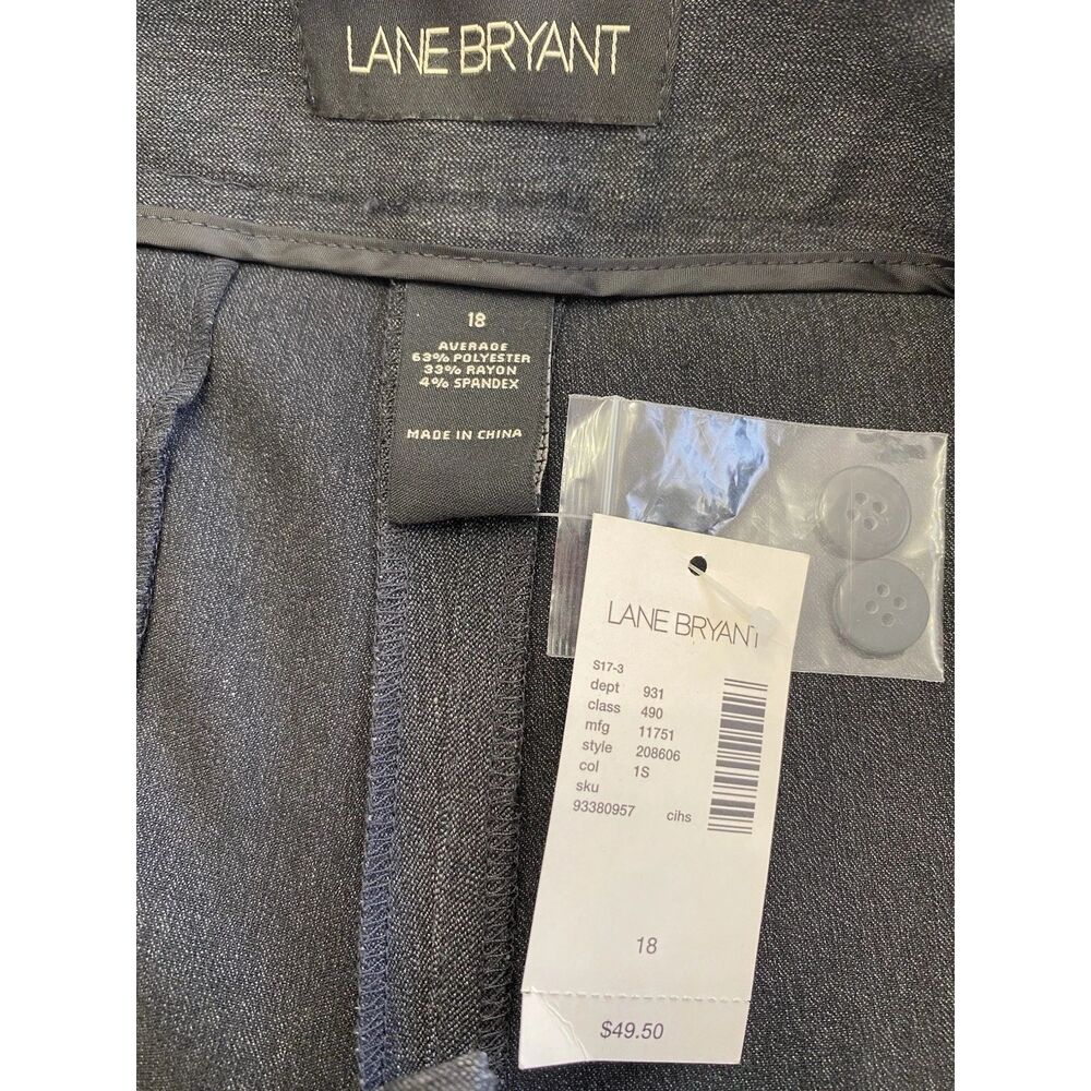 Lane Bryant Houston Dress Pants Heathered Black Woman's Plus Size 18 (Fit 39x31) - Picture 11 of 13